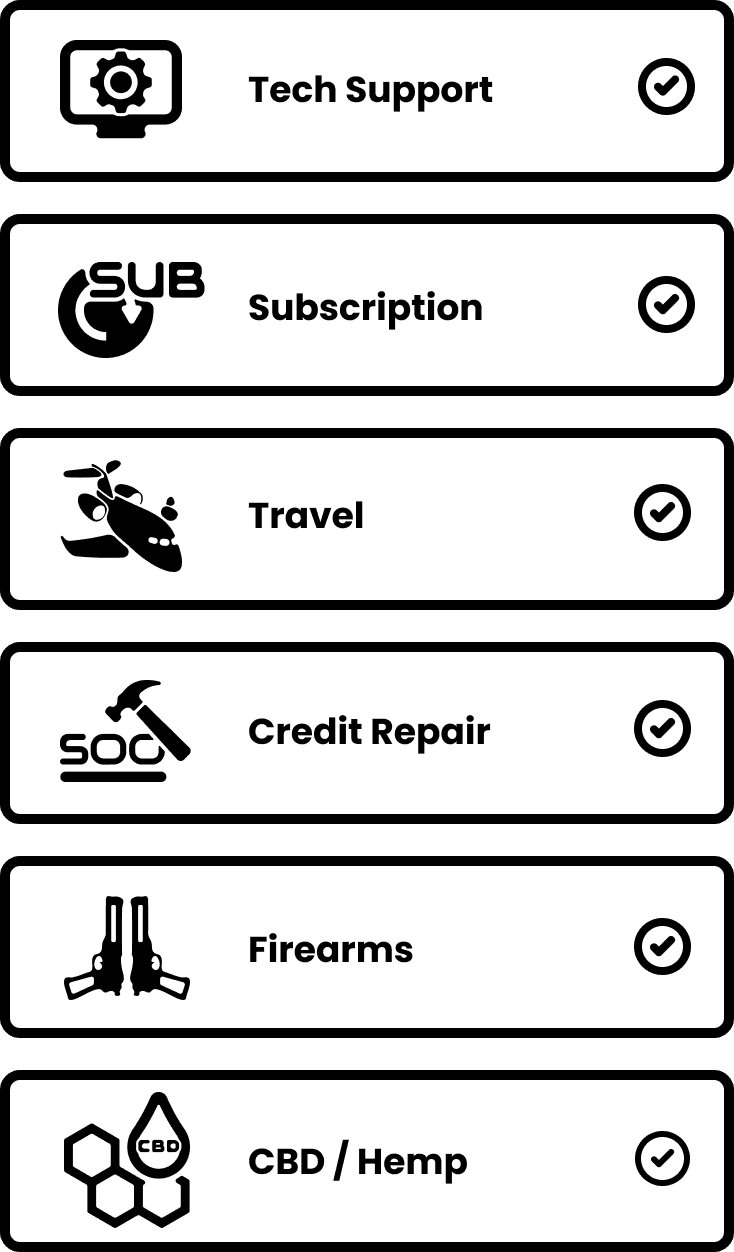 High-risk industries we support for partners