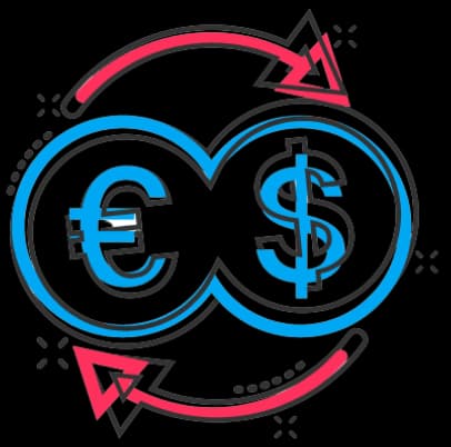 Image of US dollar to UK pound.