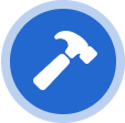 Credit Repair icon showing a hammer