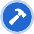 Credit Repair icon showing a hammer