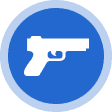 Firearm icon showing a firearm