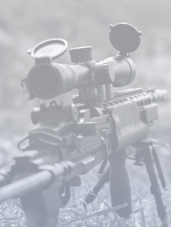 Background image of a firearm in a field