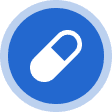 Nutracuetical icon showing a pill