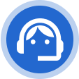 Tech Support icon showing a support representative on the phone