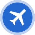 Travel icon showing an airplane