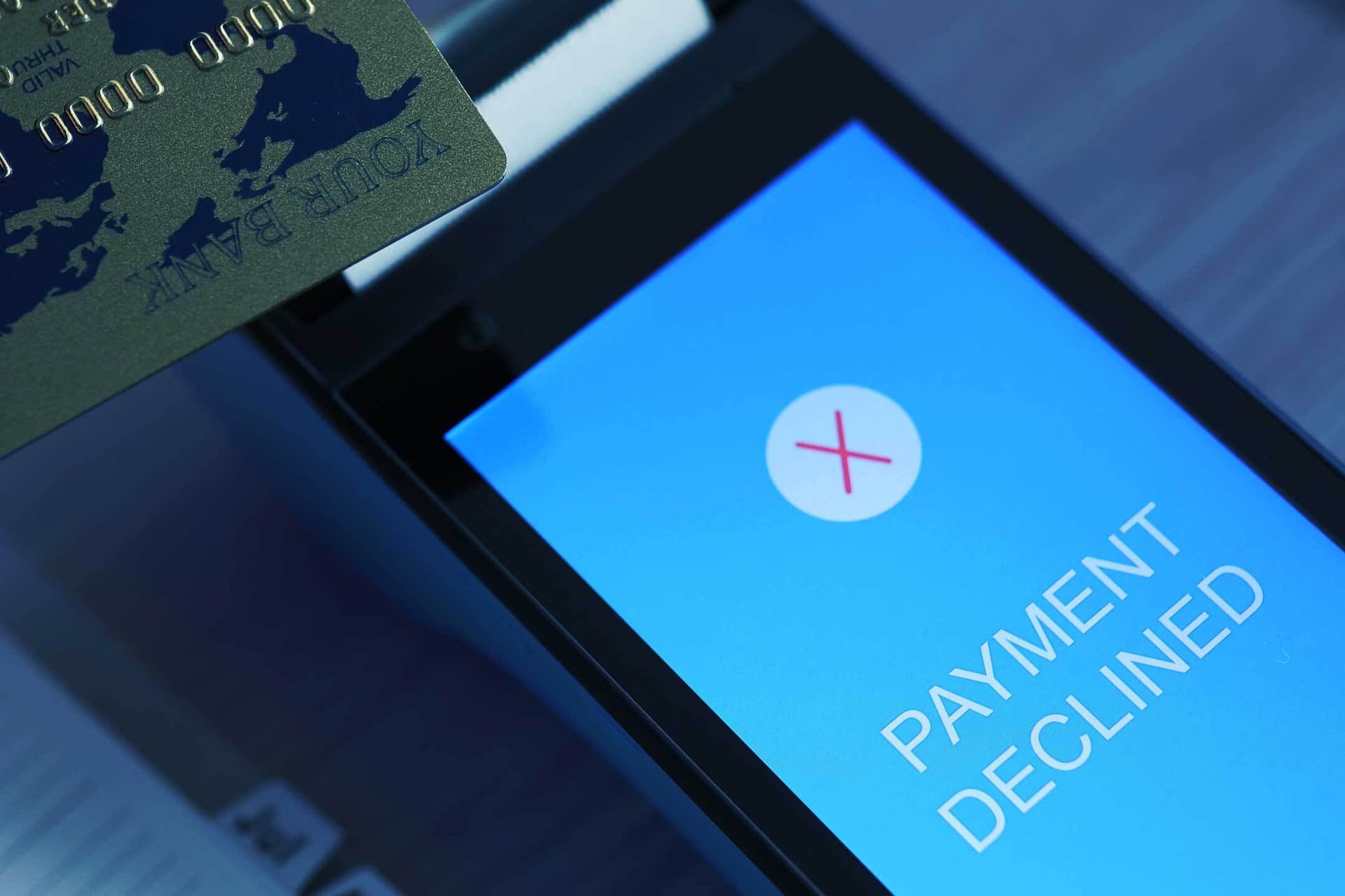 Declined credit card payment at checkout